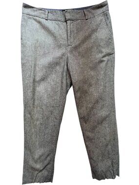 Banana Republic Womens Slim Leg Avery Dress Pants Flat Front Size 4 Gray Pockets